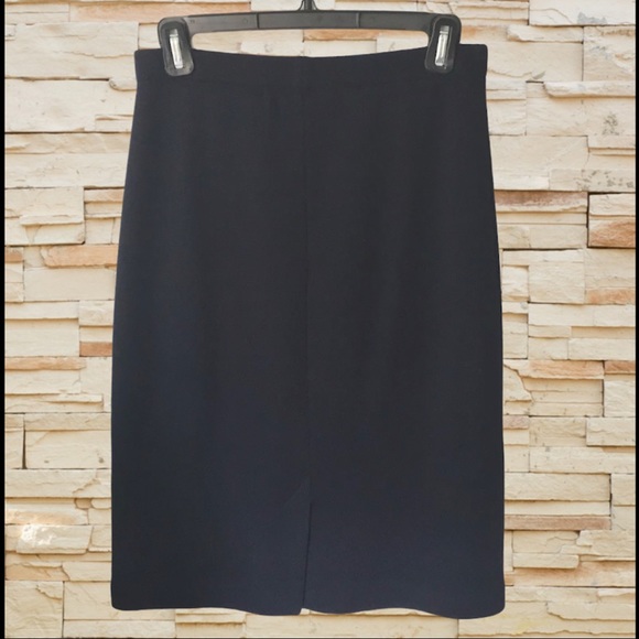 St. John Black Knit Pencil Skirt 4 - Picture 2 of 5